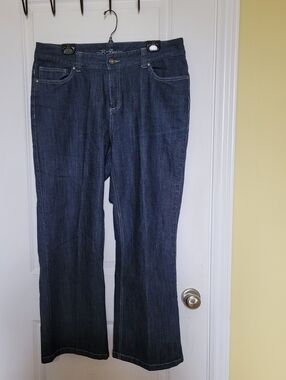 Northern Reflections jeans dark wash plus size embroidered pockets size 16